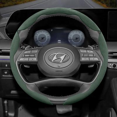 Pasuje do Hyundai Antypoślizgowy Segmentowy Pokrowiec na Kierownicę z Zamszu I30 Tucson I20 Accent I10 I40 Kona Ix35 Grand Elantra Solaris Creta Getz