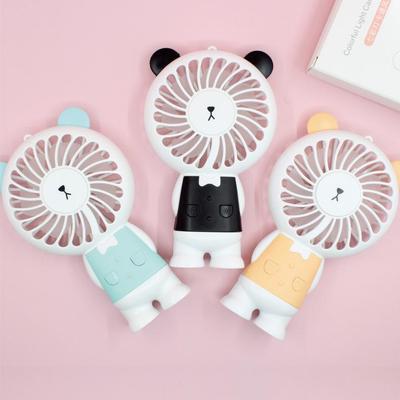 Portable USB Rechargeable Mini Handheld Fan with LED Colorful Light