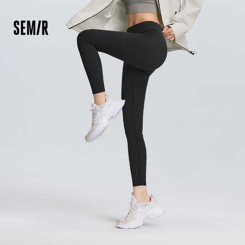 

Semir Women s High-Elastic Tummy Control Free-Cut Ankle Leggings L