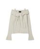 Ledeoli Soft Muffler Off-Shoulder Knit [Oat Milk]
