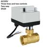 Brass Bidirectional Electric Ball Valve AC220V 1/2 "3/4" 1 "1-1/4" 1-1/2 "waterproof Electric Ball Valve Dual Control T/L Type