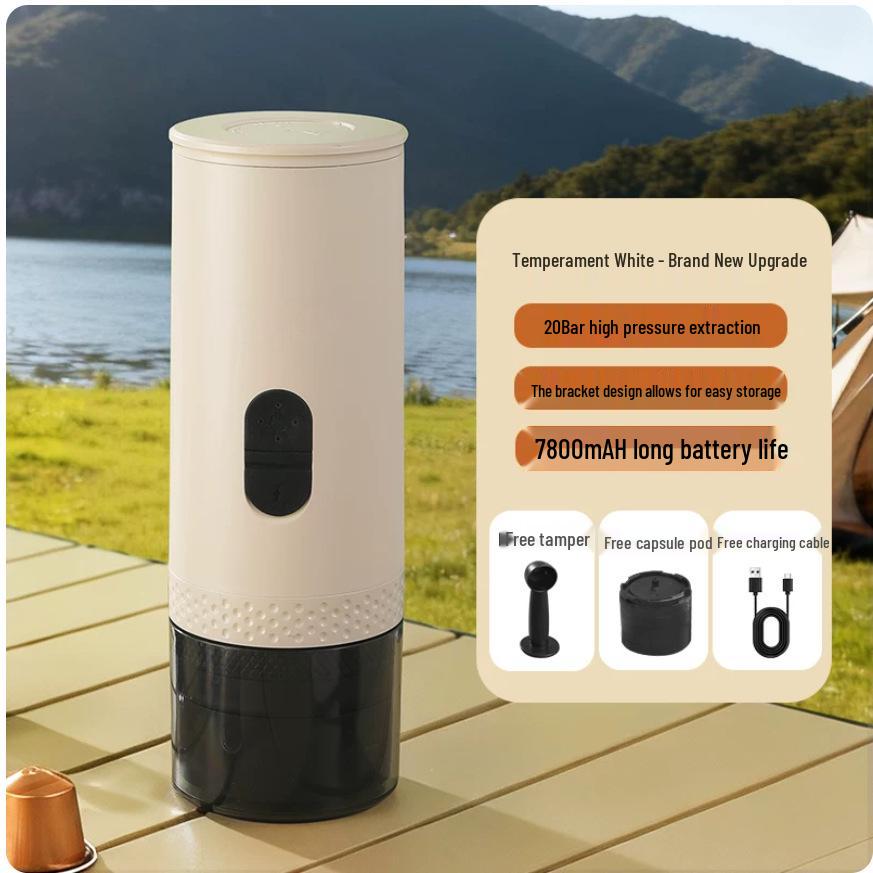 Portable Semi-Automatic Espresso Capsule Machine - Mini Handheld Electric for Outdoor and Home Use