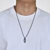 Vnox Geometric Necklaces for Men Women, Hollow Pin Shaped Pendant with Box Chain, Stainless Steel Collar Unisex Jewelry