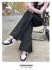 Women's High-Waist Polka Dot Lace Patchwork Wide-Leg Pants - Spring 2025 Collection