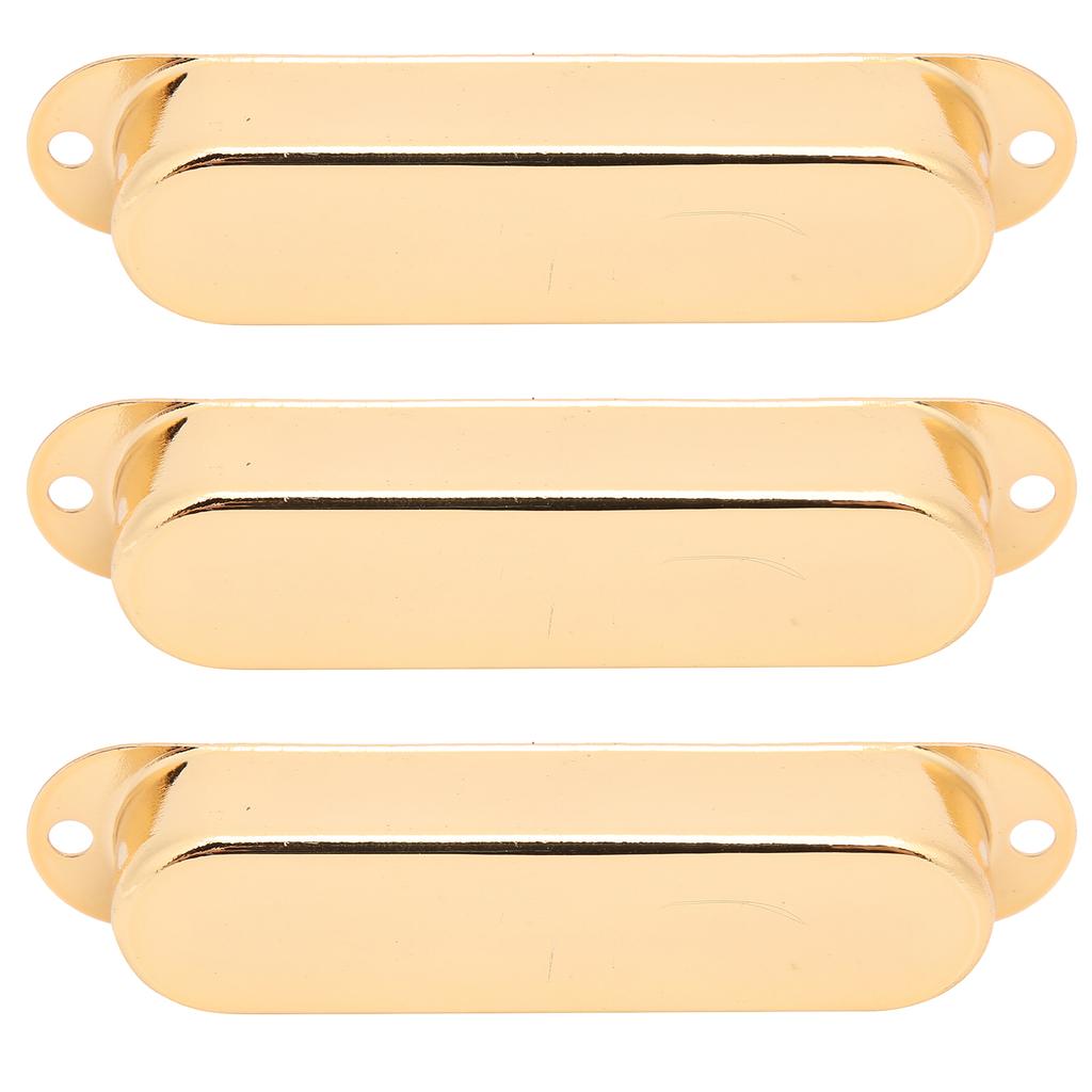 3Pcs Closed Pickup Cover Single No Hole Brass Instrument Guitar Musical AccessoriesGold