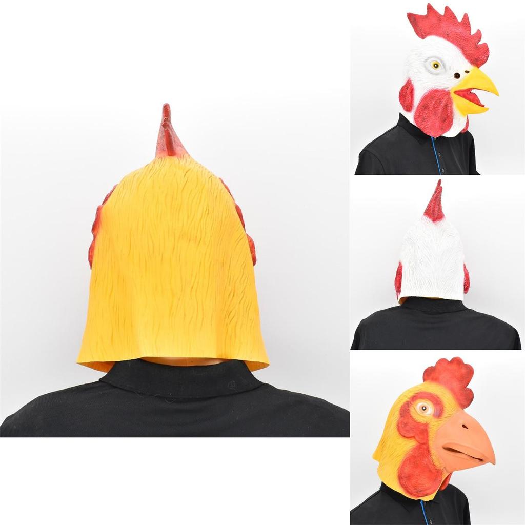 Kids Chicken Face Mask Latex Animal Headgear For Holiday Events And Parties
