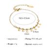 18K Gold Plated CZ Layered Bracelet Set for Women Stainless Steel Pearl Moon Hammered Coin Bangle Daily Gift  Custom