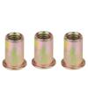 100Pcs Metric Rivets Nut Assortment Kits 3/4/5/6/8/10/12mm Flat Heads Rivnut Carbon Steel Nutsert Blind Insert Nut