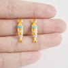 5pcs/Lot Gold Color Vintage Fashion Stainless Steel Fish Pendants For Jewelry Making Supplies Animal Charm Oil Dripping Pendant