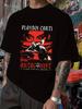 PLAYBOI CARTI ANTAGONIST Graphic T-shirt - Black with Red Accents