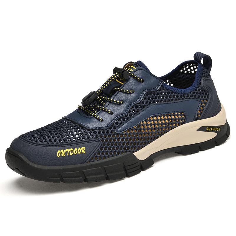 

Withdrawal outdoor hiking shoes men s thin fly-woven mesh sneakers hollow 46