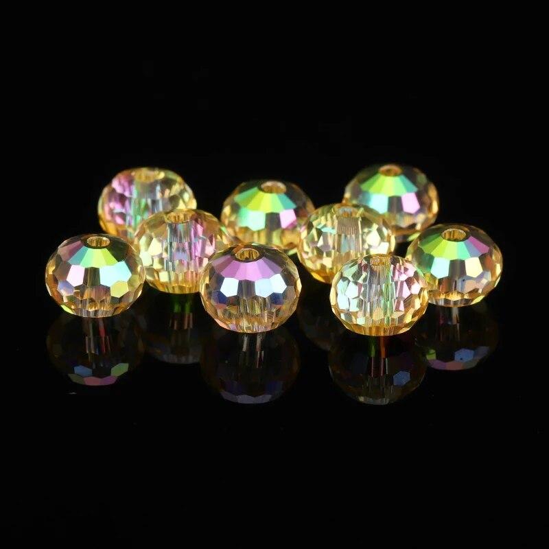 6mm 8mm Austria Crystal Beads 96 Faceted Round Loose Spacer Beads