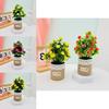 Fake Plant Flower Pot With Fabric Blossoms For Home Office And Garden Decor