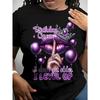 Birthday Queen Women's Tee, Purple Lips Crown Graphic White Top