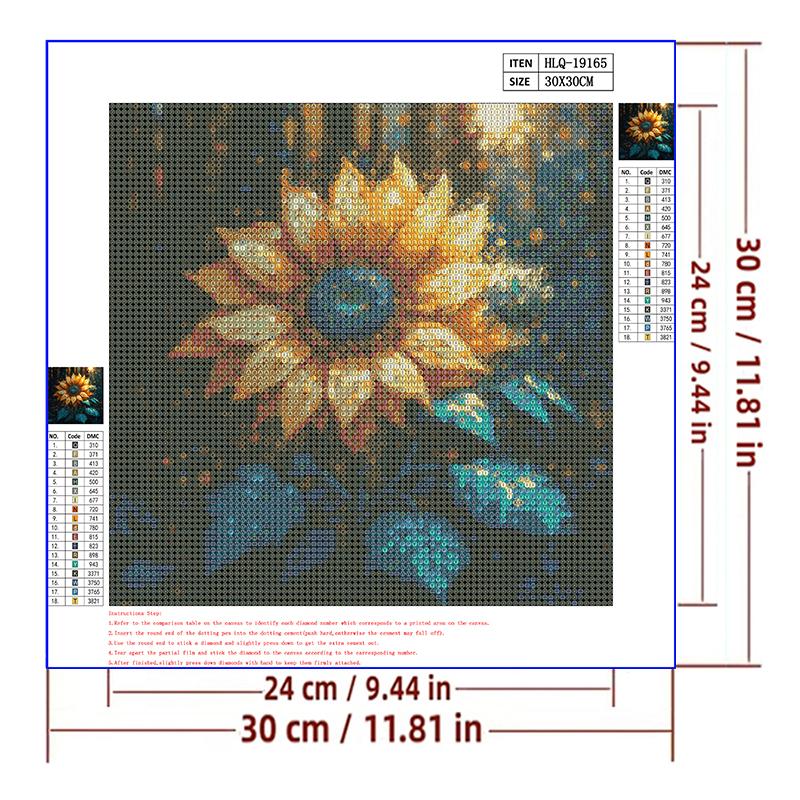 5d DIY Diamond Painting Cross Stitch Abstract Sunflower Diamond Embroidery Mosaic Full Round Drill Home Decor Arts