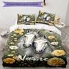 3pcs Custom Name Horse Bedding Set Duvet Cover Closure Includes 1 Duvet Cover & 2 Pillowcases, Soft and Comfortable for All Seasons.