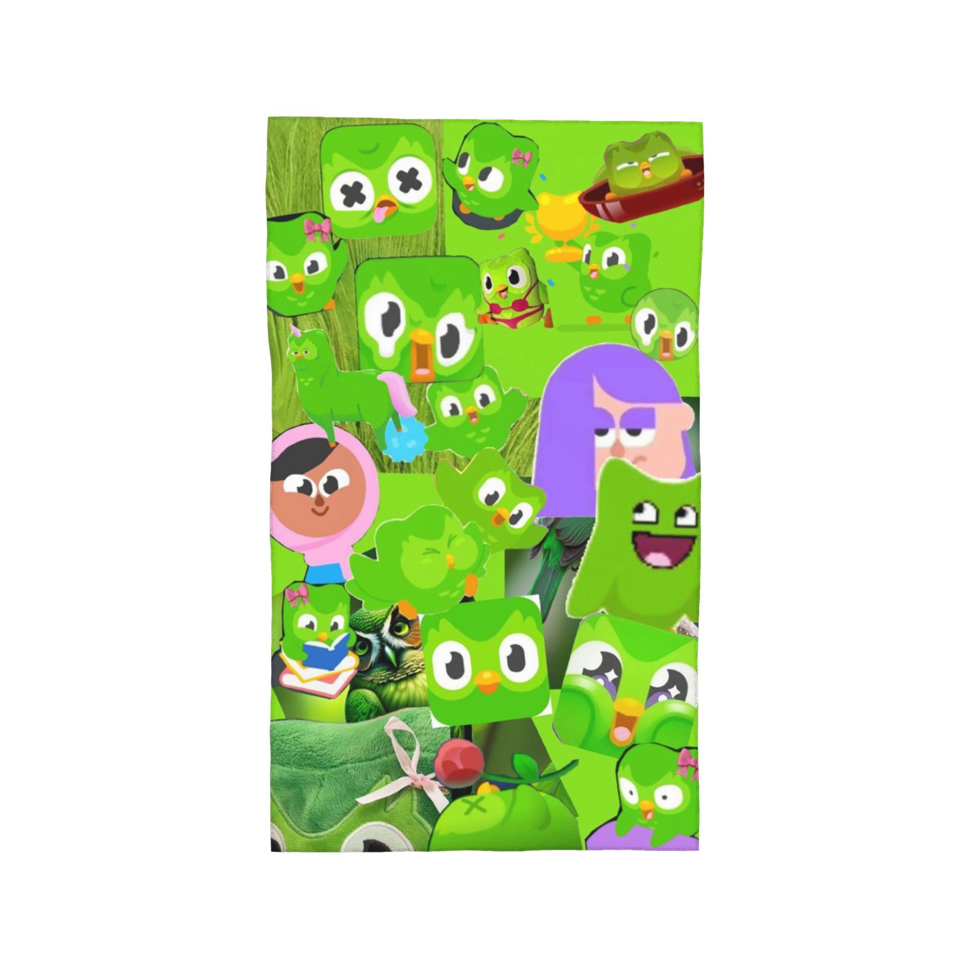 

Duolingo Owl Duo Soft Face Towel Quick Dry Pool Bath Cotton Towels Absorbent Quick W40*H60(CM)