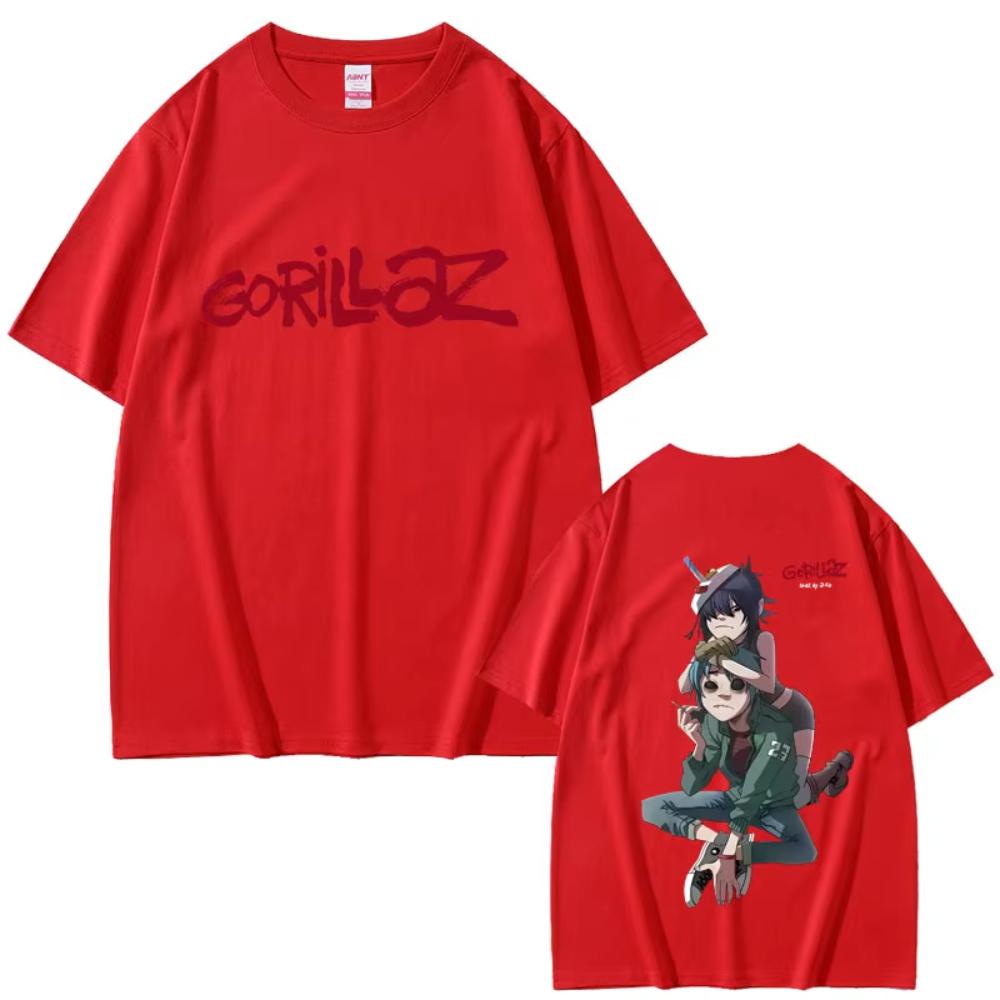 

Rock Band Gorillaz T-shirt Female Casual Soft Cotton Crewneck T Shirt Top Men Women Hip Hop Fashion Vintage Oversized 3XL