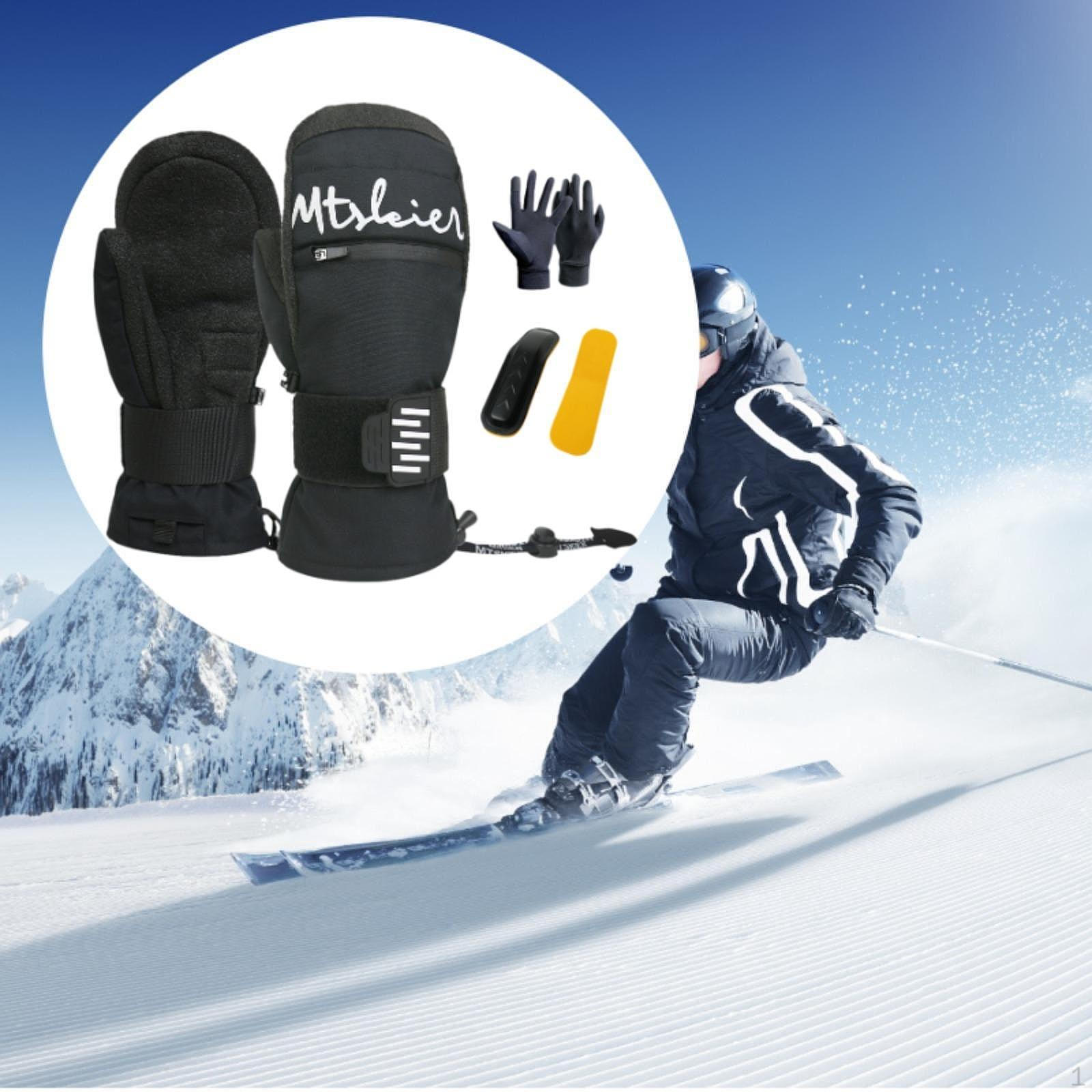 

Лыжные перчатки Snow EVA противоударные мягкие сноубордические зимние мужские и женские для бега Black M