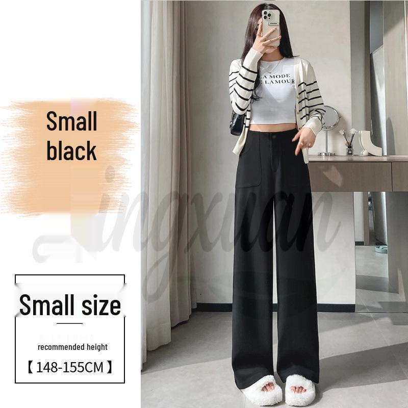 

2026 Autumn/Winter Women s High-Waist Wool Wide-Leg Scythe Suit Pants: Casual Floor-Length. Small