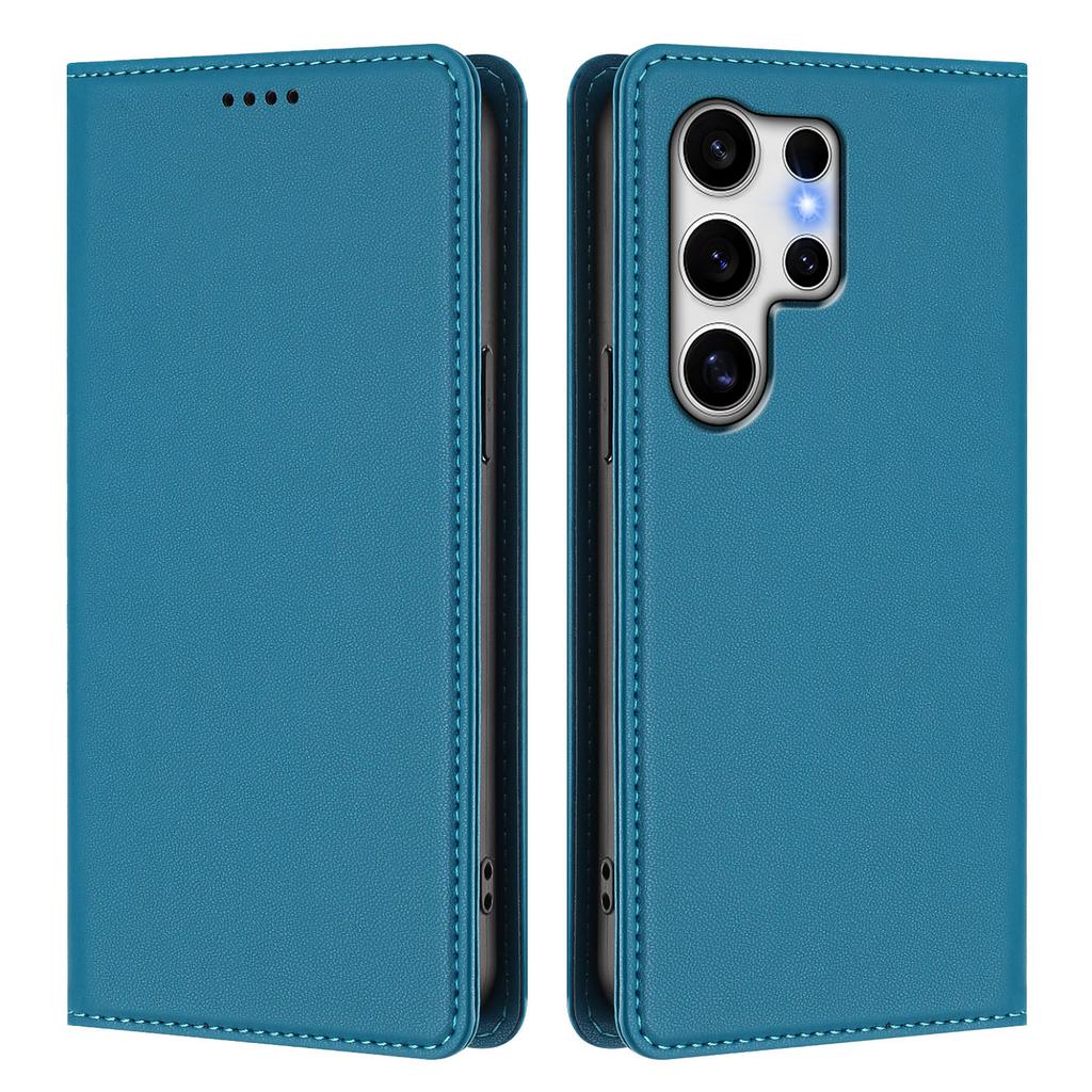 For Samsung Galaxy S25 Ultra Leather Wallet Case Magnetic Closure RFID Blocking Phone Cover