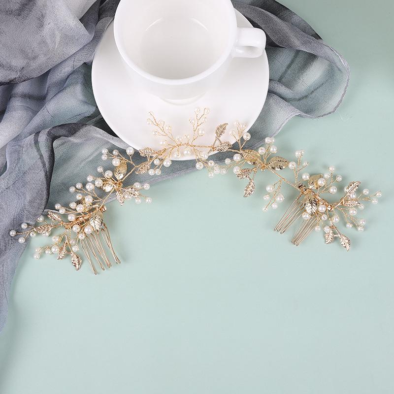 

Bridal Flower Alloy Hair Comb for Wedding or Evening Dress Accessories золотой