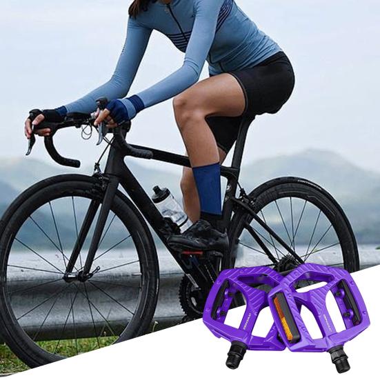 1 pereche de pedale de bicicletă cu rulmenți etanșați, design gol, port filetat universal antiderapant, pedale MTB, accesorii pentru ciclism