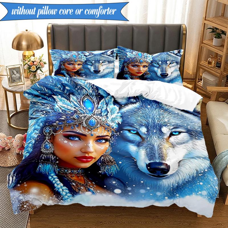 3PCS Dragon Queen's Majesty Bedding Set,Including 1pc Duvet Cover And 2pcs Pillowcases Perfect for Bedroom, Dormitory, Fan Christmas gift