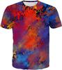 T-shirt Estiva da Uomo in Poliestere 3D Asciugatura Rapida Traspirante Manica Corta T-shirt Casual Colore Tie Dye T-shirt Estiva
