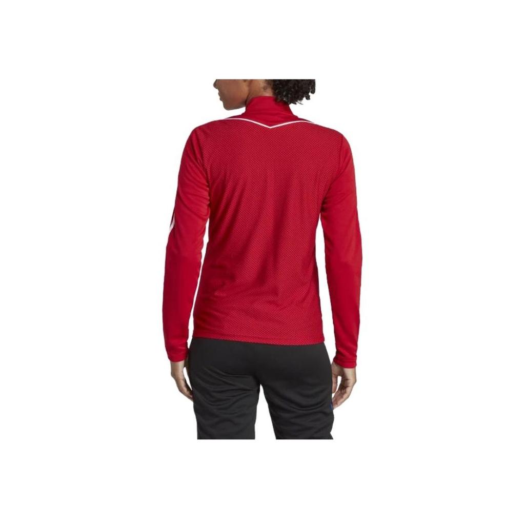 Adidas Striped Zip High Neck Long Sleeve Jacket Retro Sports Jacket Women Jacket Red HS3512