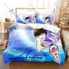 Captain Tsubasa Three Piece Bedding Set Luxury Comforter Set with Queen King Size Cool Two pillowcase Anime Cama Infantil