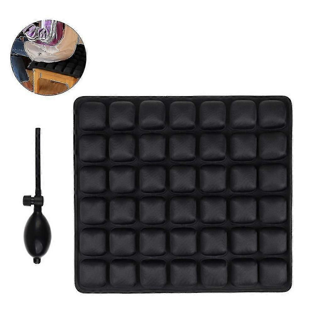 Bran Inflatable Seat Cushion Air Seat Cushion Portable Car Seat Office Chair Wheelchair Pad Anti -decubitus Orthopedic Pain Relief Pillow Camping Seat