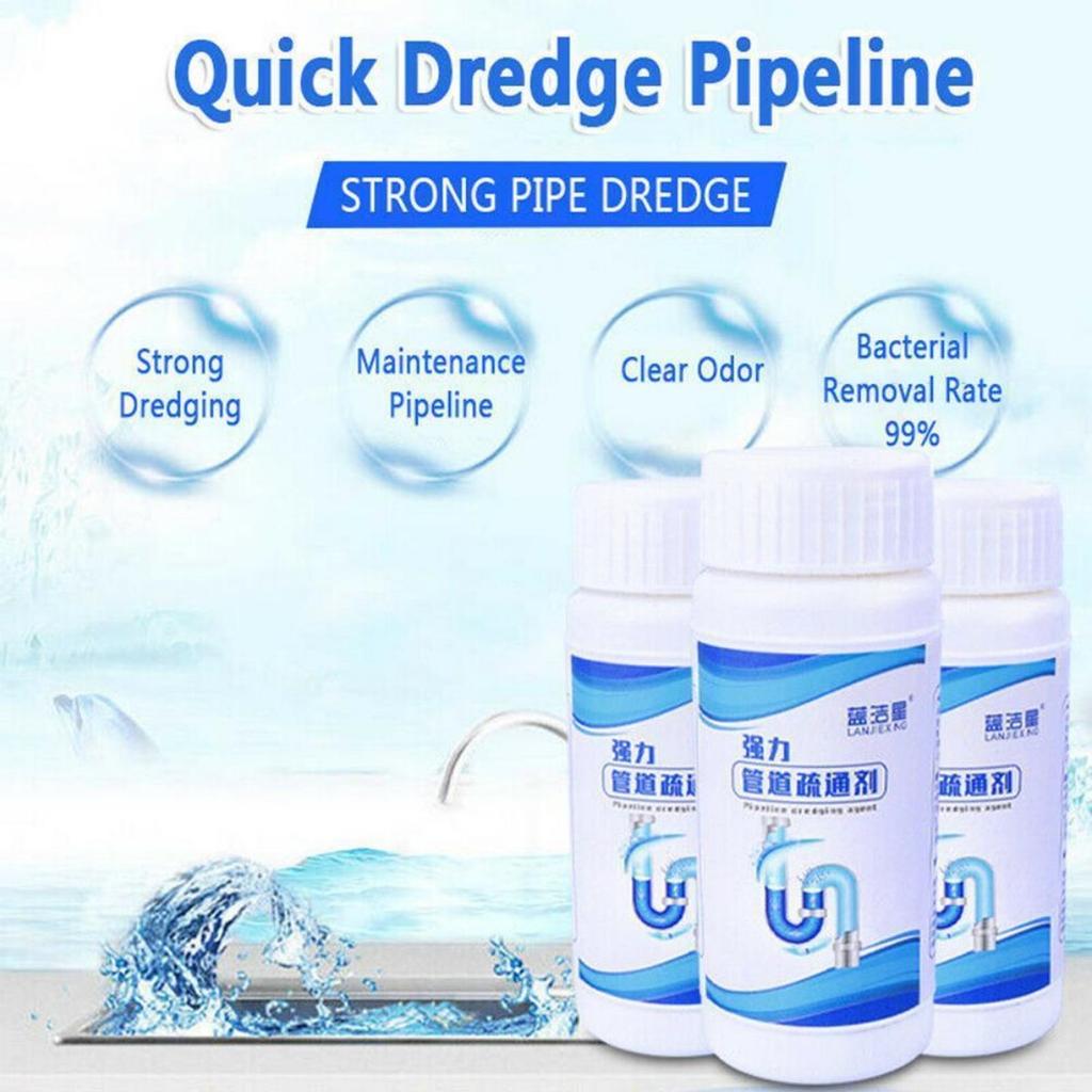 HOMZY 110g Sink Drain Bottled Powerful Cleaner Closestool Toilet Kitchen Deodorization Clogging Sewer Dredging Dredge Agent Pipe