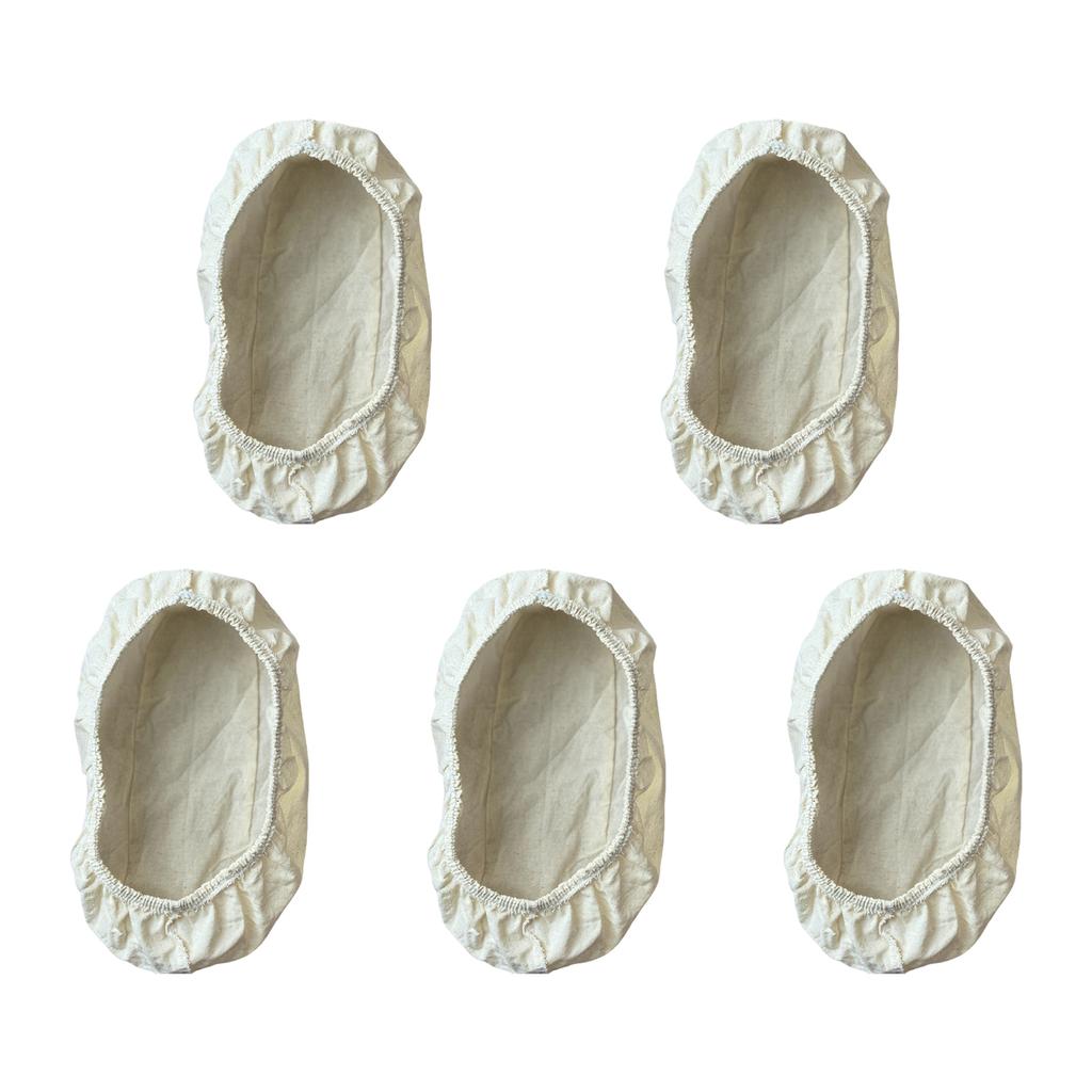Paquete de 5 Forros de Tela para Cestas de Prueba de Pan Suministros para la Fermentación del Pan para Hornear Masa Madre Cubiertas Redondas para Forro Banneton