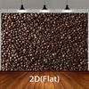2D Roasted Coffee Beans Backdrop, Coffee Bar Photo Background for Cafe