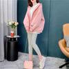 Solid Color Sweatshirt Cardigan Women's Thin Autumn Loose Sweatshirt Jacket Fashionable Long Sleeved Hooded Sweatshirt