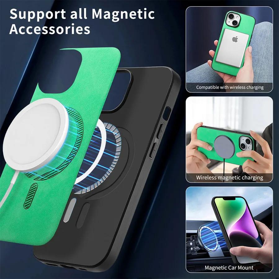 Pre Realme 12 Pro Plus Puzdro pre Magsafe Magnetický Luxusný Kožený Zadný Kryt pre Realme12 4G 12X 11x 12+ 11Pro GT5 Pro NEO 5 SE