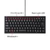 Sanwa Supply Compact keyboard with USB hub SKB-KG3UH3BK Black