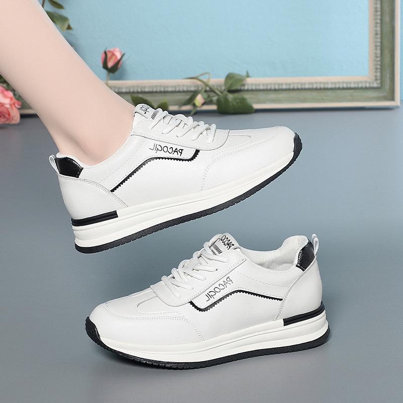 Women's Lightweight Soft Sole Sneakers - Casual White All-Match Travel & Running Shoes for Spring & Autumn