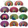 3D Peacock Pattern Plush Rug Non-Slip Backing Easy to Clean Various