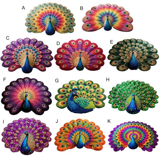 3D Peacock Pattern Plush Rug Non-Slip Backing Easy To Clean Various Sizes Living Room Rug Home Decor