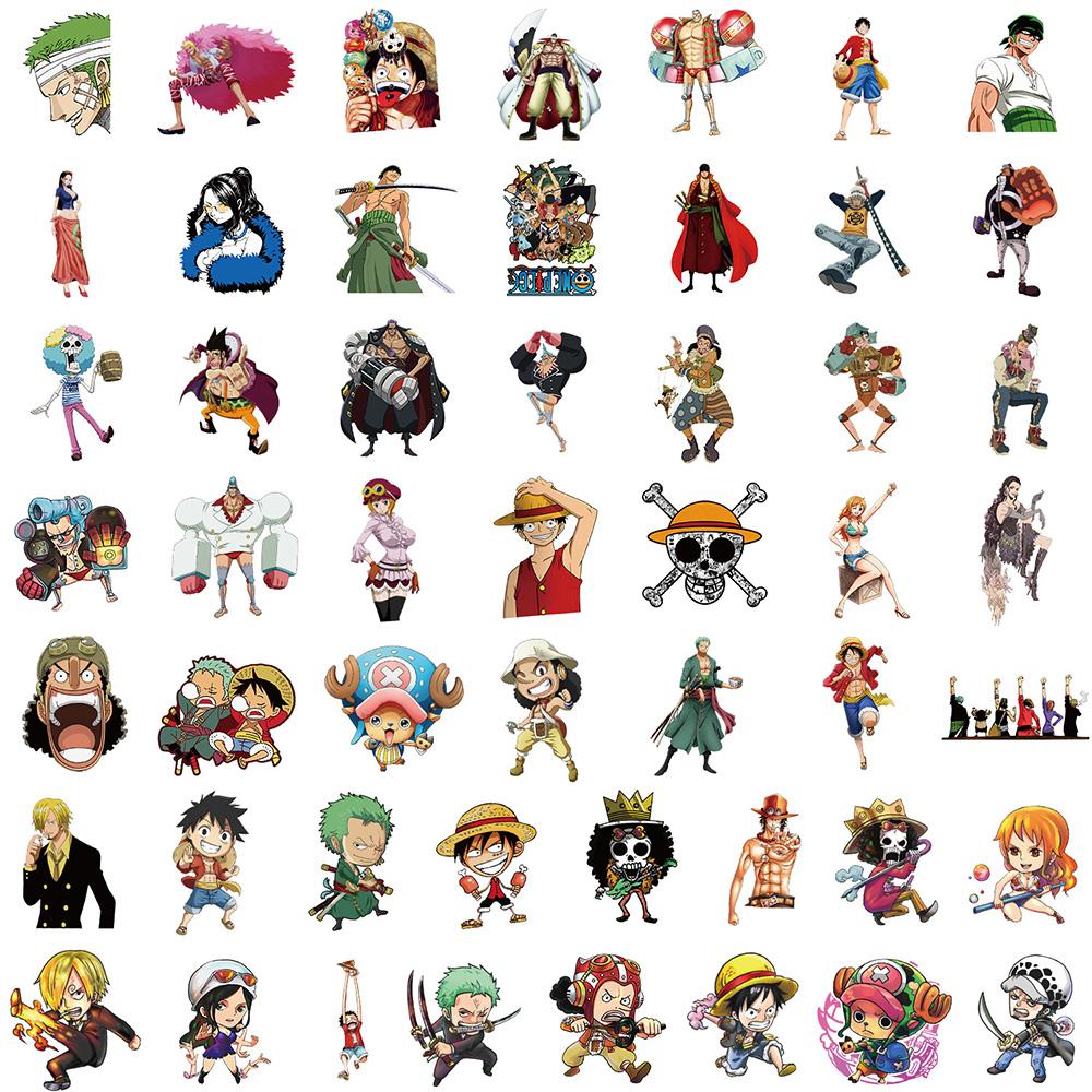 10/30/50pcs Hot Anime One Piece Stickers Luffy Zoro Nami Cartoon Decals Motorcycle Phone Helmet Laptop Cool Graffiti Sticker Toy