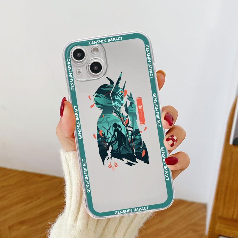 Hra Genshin Impact Průhledný obal pro Apple iPhone 14 11 13 12 Pro 7 8 Plus XR X XS Max 6 6S 13Pro Silikonový kryt na telefon