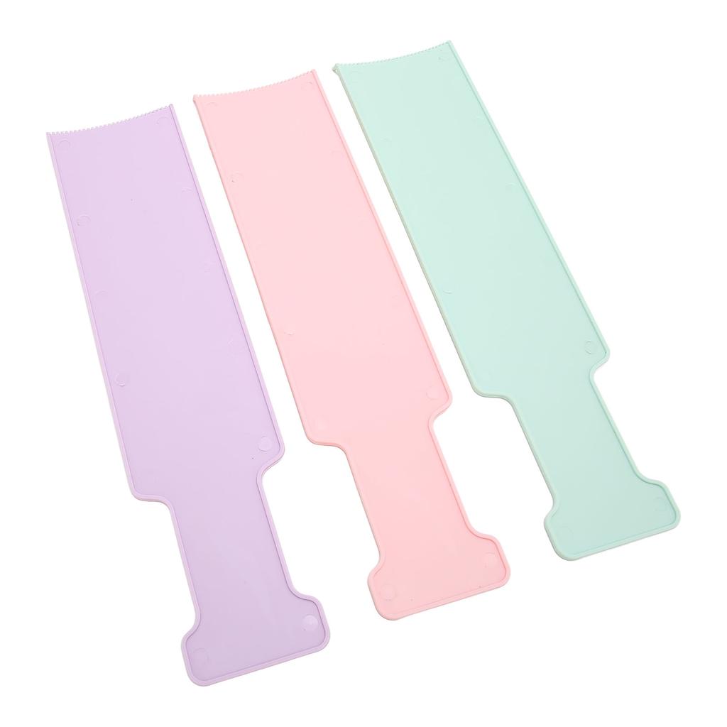 3pcs Balayage Board Curved Comb Teeth Smoothing Surfaces Widen Foiling Board for Hair Dye