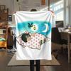 Krtek Printed Flannel Blanket, soft throw for bedroom sofa, washable, fan merchandise, great gift.