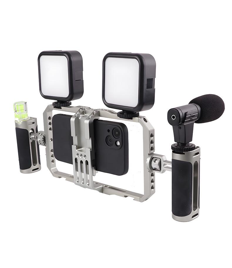 Aluminum Handheld Phone Cage: Vlog & Photography Accessory Set for Live Broadcasts