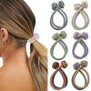 Melodio 6Pcs Chinese Knot Scrunchies Colorful High Elastic Hair Ties No Damage Ponytail Holders Elastic Rubber Band Hair Ropes Stretchy Thickened
