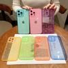 Fashion Gradient Laser Love Heart Clear Phone Case For Iphone 11 13 12 Pro Max X Xs Xr 7 8 Plus Candy Color Shockproof Back