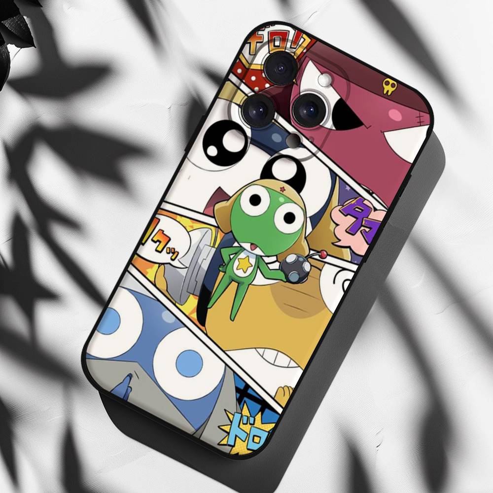 Funny Cartoon Keroro Gunsou Frog Phone Case For IPhone 17 15 Pro Max 14 Pro 12 11 13 Mini X XR XS 16 Plus SE Back Cover