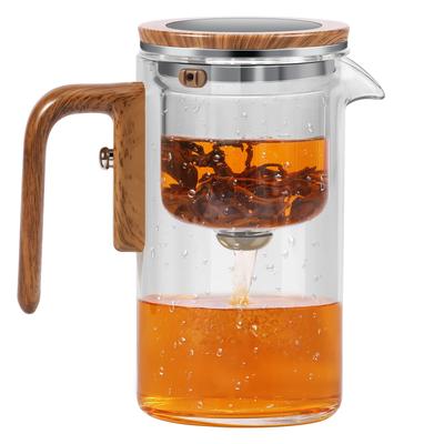 Théière Enchantée, Théière Sorcière à Séparation d'Eau, Théière en Verre avec Infuseur et Passoire, Théière Magique Enchantipot
